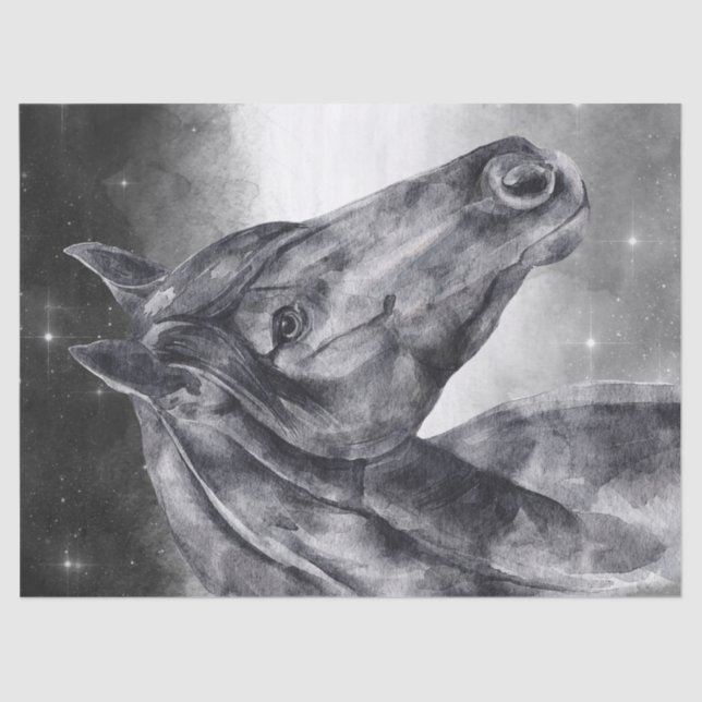 Horse Watercolor Tissue Paper (Front)
