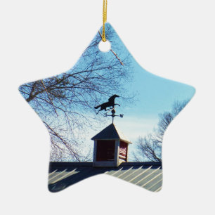Horse Weather Vane Blue Sky Ceramic Tree Decoration