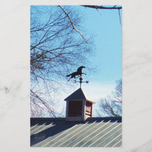Horse Weather Vane Blue Sky Stationery
