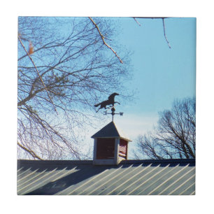 Horse Weather Vane Blue Sky Tile