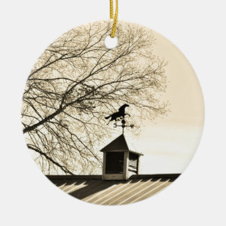 Horse Weather Vane sepia Ceramic Tree Decoration