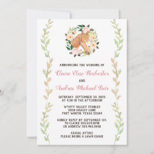 Horse Wedding Invitation - Watercolor