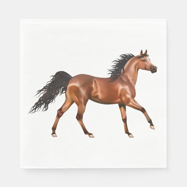 Horse Western Country Cowboy Equestrian Cowgirl Napkin (Front)