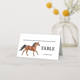 Horse Western Country Wedding Rustic Party Place Card