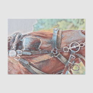 Horse Western Rustic Country Decoupage Tissue Paper