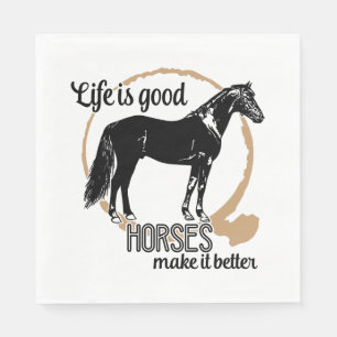 Horse Western Rustic Cowboy Equestrian Wedding Napkin