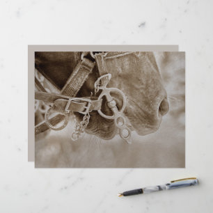 Horse Western Vintage Sepia Rustic Decoupage