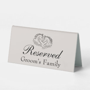 Horse Western  Wedding Reserved Groom’s Family