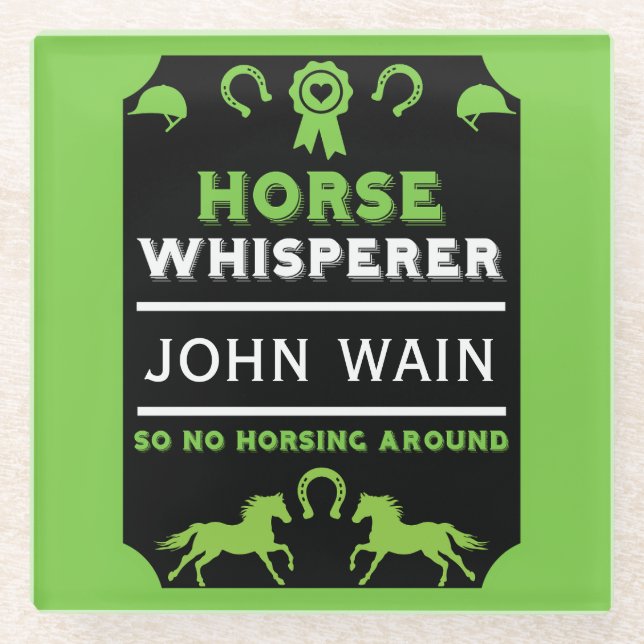 Horse Whisperer Glass Coaster (Front)