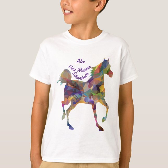 Horse Whisperer I Love Horses Personalise Name T-Shirt (Front)