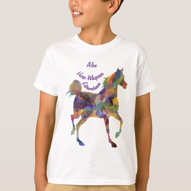 Horse Whisperer I Love Horses Personalise Name T-Shirt (Front)