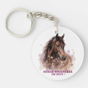Horse Whisperer on Duty – Horse Lover & Equestrian Key Ring