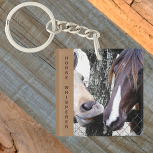 Horse Whisperer Two Horses Kissing Key Ring