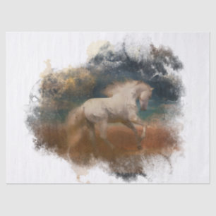 Horse White Andalusian Watercolor Tissue Paper