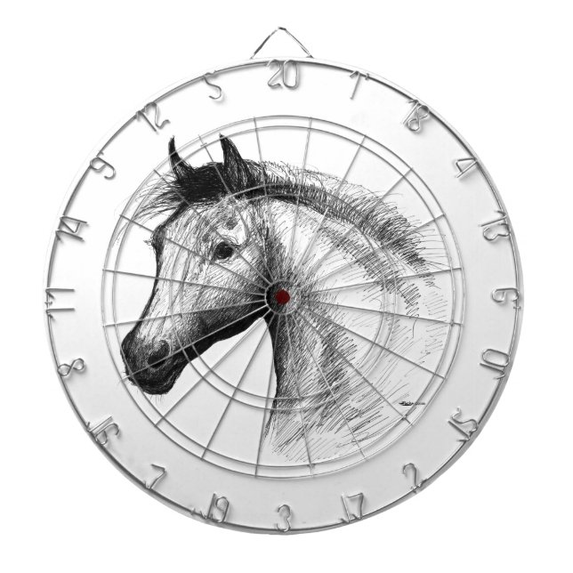 Horse:  White Dartboard (Front)