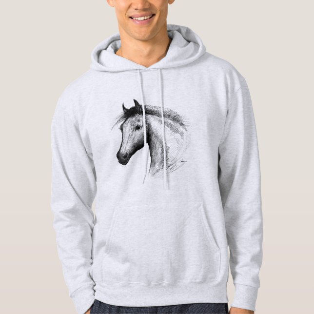 Horse:  White Hoodie (Front)