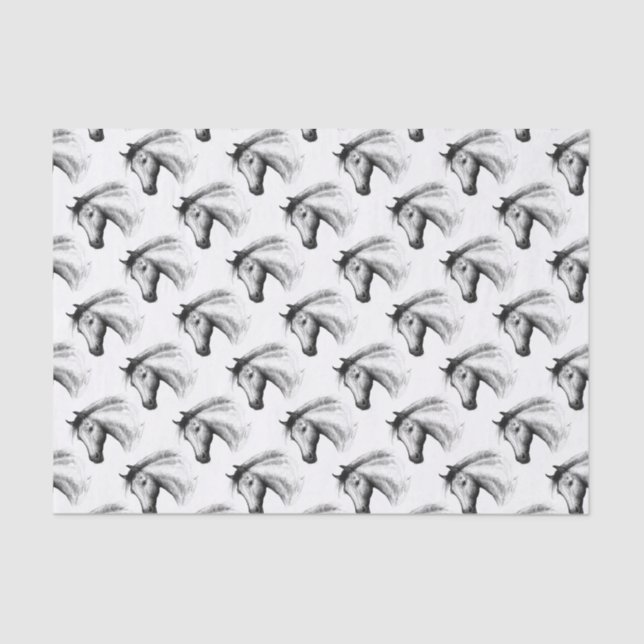 Horse:  White Tissue Paper (Front)