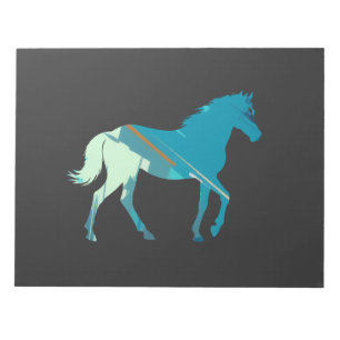 Horse Wildlife Nature Illustration Silhouette Art Notepad