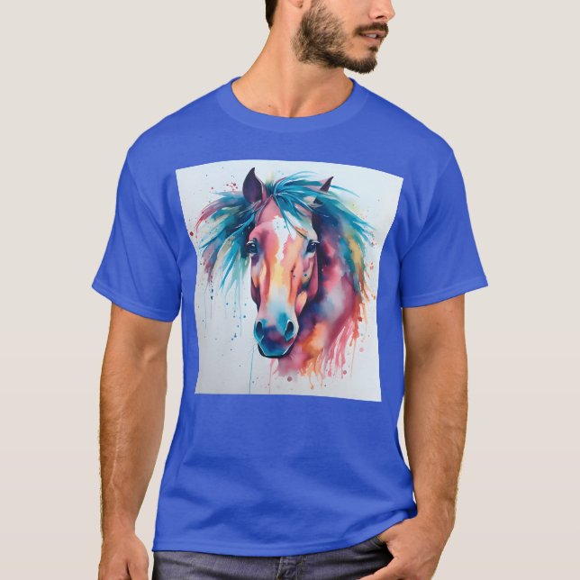 Horse Wind Spinner Design Horse Lover Motivational T-Shirt (Front)