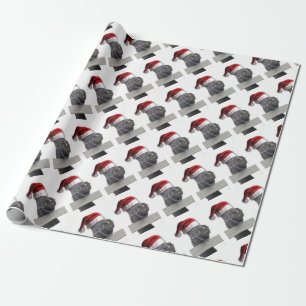Horse with a Santa Hat Wrapping Paper