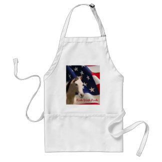 Horse With American Flag Apron