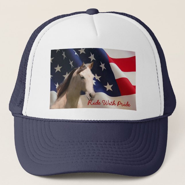 Horse With American Flag Hat (Front)