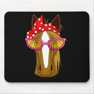 Horse With Bandanna - Horseback Riding  Mouse Mat