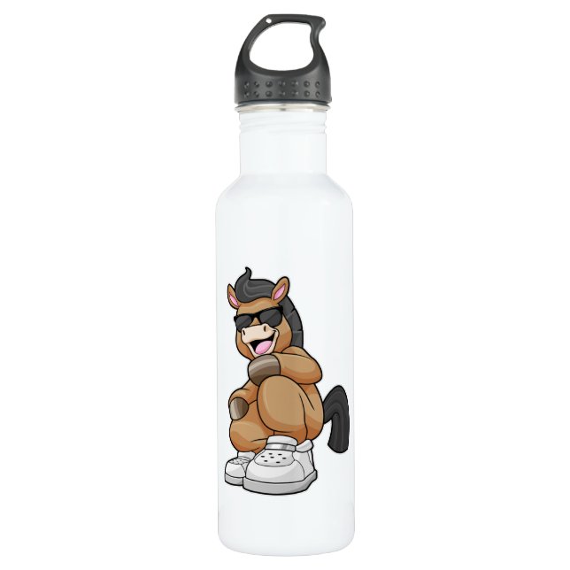 Horse with big Shoes 710 Ml Water Bottle (Front)