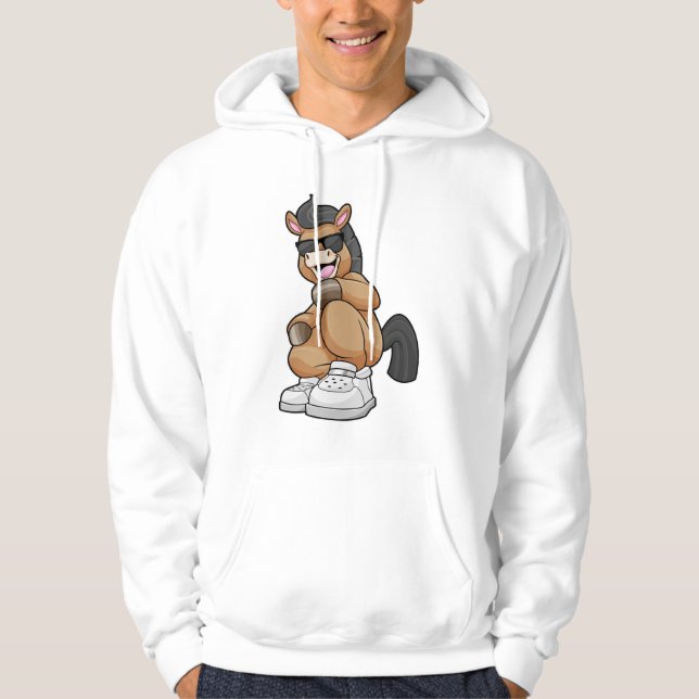 Horse with big Shoes Hoodie (Front)