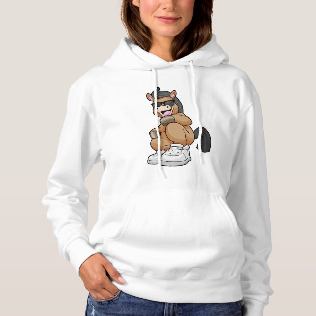 Horse with big Shoes Hoodie (Front)