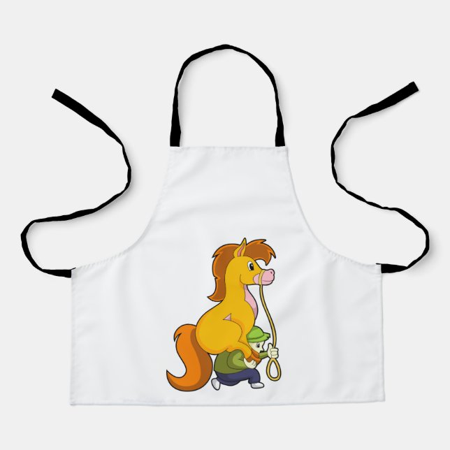 Horse with Boy.PNG Apron (Front)