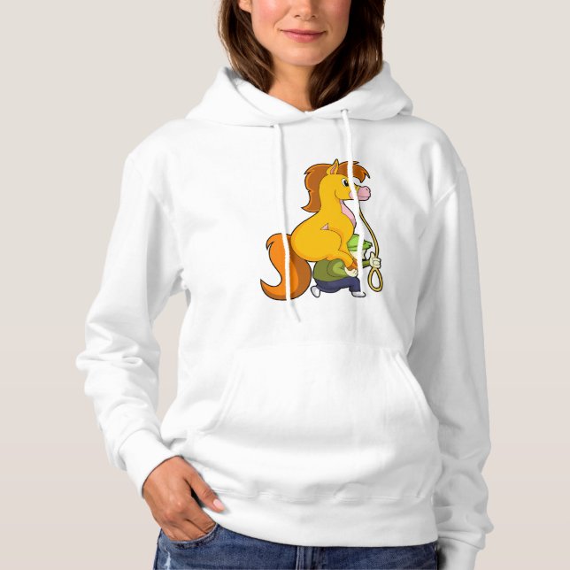 Horse with Boy.PNG Hoodie (Front)