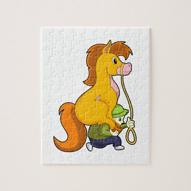 Horse with Boy.PNG Jigsaw Puzzle (Vertical)
