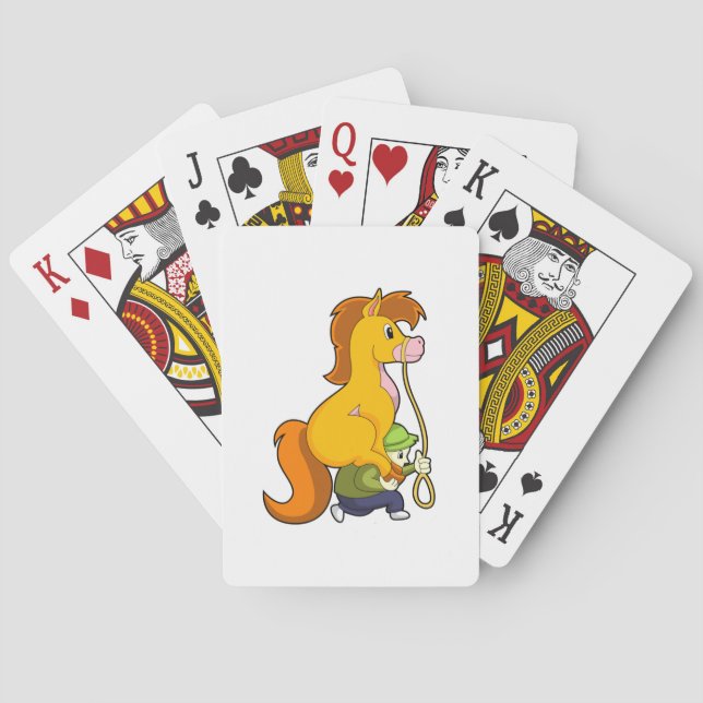 Horse with Boy.PNG Playing Cards (Back)