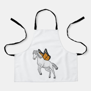 Horse with Butterfly Apron