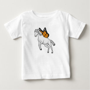 Horse with Butterfly Baby T-Shirt