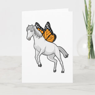 Horse with Butterfly Card