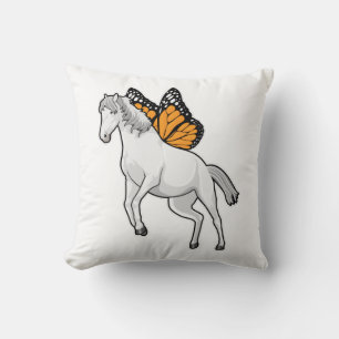 Horse with Butterfly Cushion
