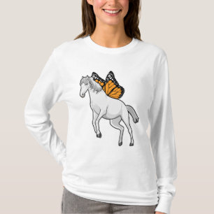 Horse with Butterfly T-Shirt