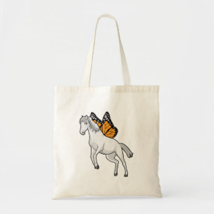 Horse with Butterfly Tote Bag