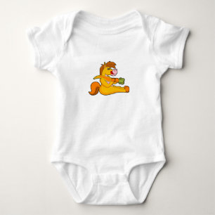 Horse with Carrot Baby Bodysuit