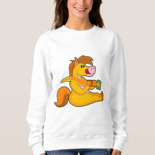 Horse with Carrot Sweatshirt