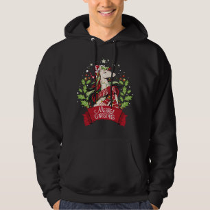Horse With Christmas Lights Merry Christmas Christ Hoodie