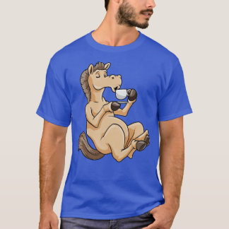 Horse with cup of coffee T-Shirt