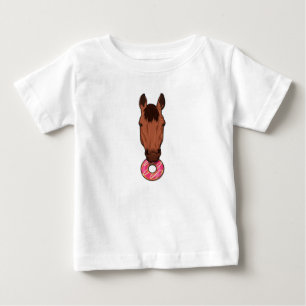 Horse with Donut Baby T-Shirt