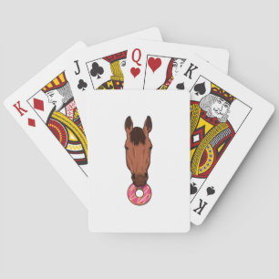 Horse with Donut Playing Cards