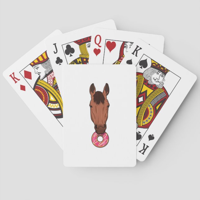 Horse with Donut Playing Cards (Back)