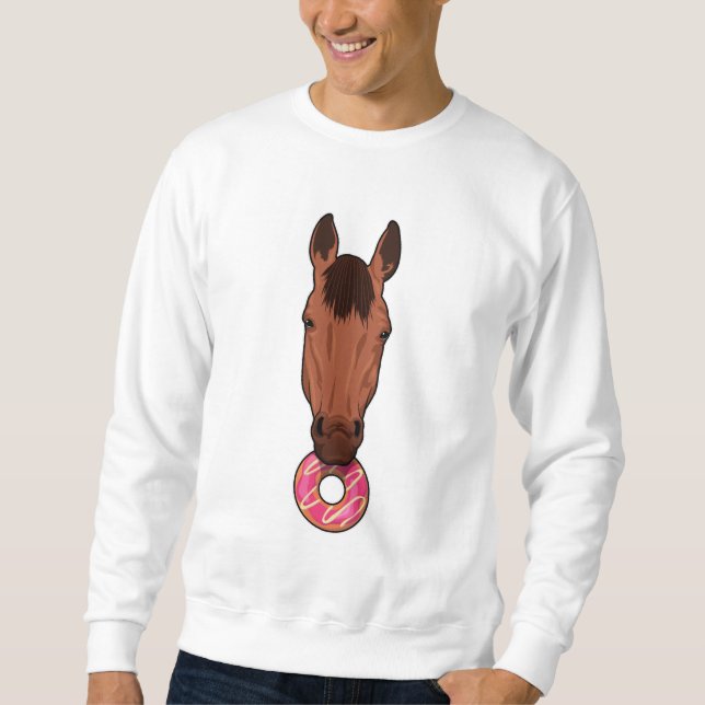 Horse with Donut Sweatshirt (Front)