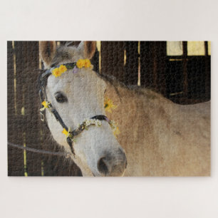 Horse with flowers in its mane jigsaw puzzle