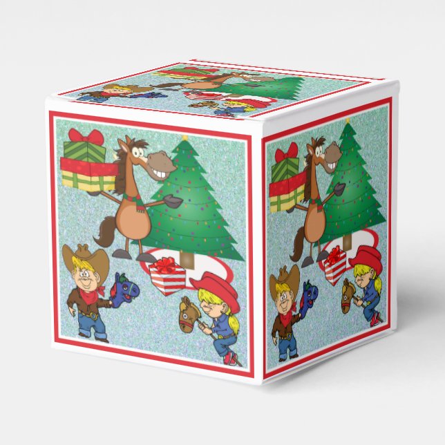 Horse With Gifts Stick Horse Kids  Gift/Favour Box (Front Side)